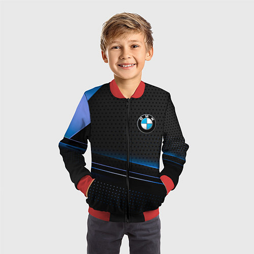 Детский бомбер Bmw abstraction / 3D-Красный – фото 3