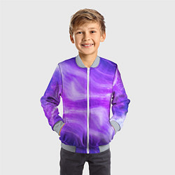 Бомбер детский Розовый неон, цвет: 3D-серый — фото 2