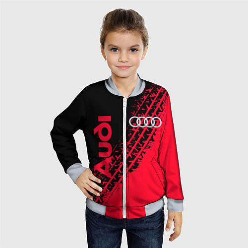 Детский бомбер Audi / 3D-Серый – фото 4