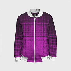 Детский бомбер Абстрактный мозаичный черно - пурпурный узор