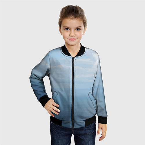 Детский бомбер Крымское море / 3D-Черный – фото 4