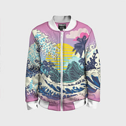 Детский бомбер Штормовые океанские волны и пальмы
