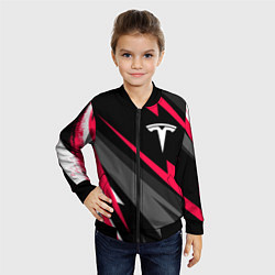 Бомбер детский Tesla fast lines, цвет: 3D-черный — фото 2