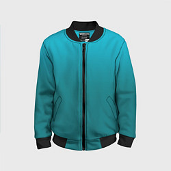 Детский бомбер Градиент бирюзовый