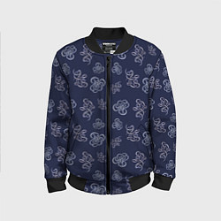 Бомбер детский Узор абстракт, цвет: 3D-черный