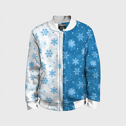 Детский бомбер Красивые снежинки