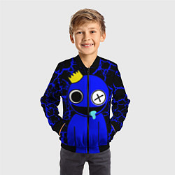 Бомбер детский Радужные друзья - персонаж Синий, цвет: 3D-черный — фото 2