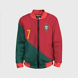 Бомбер детский Роналду ЧМ 2022 сборная Португалии, цвет: 3D-красный