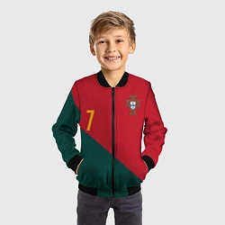 Бомбер детский Роналду ЧМ 2022 сборная Португалии, цвет: 3D-черный — фото 2
