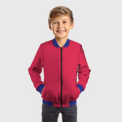 Бомбер детский Viva magenta pantone textile cotton, цвет: 3D-синий — фото 2
