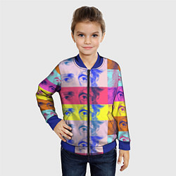 Бомбер детский Глаза Джексона, цвет: 3D-синий — фото 2