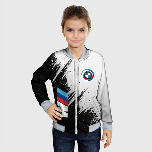 Детский бомбер BMW - м комплектация / 3D-Серый – фото 4