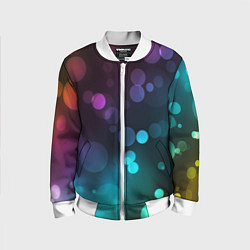 Бомбер детский Абстракция блики, цвет: 3D-белый