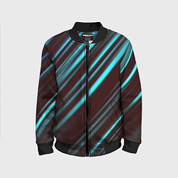 Бомбер детский Stripes line neon color, цвет: 3D-черный
