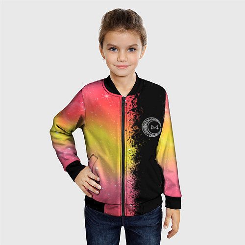 Детский бомбер Mamamoo логотип / 3D-Черный – фото 4