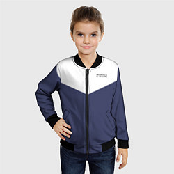 Бомбер детский FIRM бело-синий, цвет: 3D-черный — фото 2