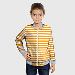 Бомбер детский Тельняшка оранжевая МЧС, цвет: 3D-серый — фото 2