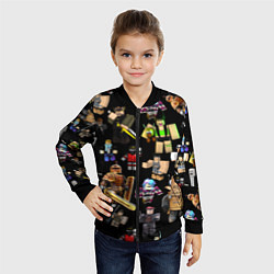 Бомбер детский Роблокс и его персонажи, цвет: 3D-черный — фото 2