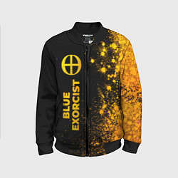 Бомбер детский Blue Exorcist - gold gradient: по-вертикали, цвет: 3D-черный