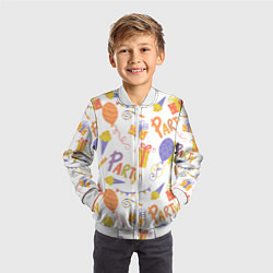 Бомбер детский Party style, цвет: 3D-белый — фото 2