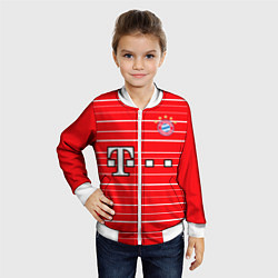 Бомбер детский ФК Бавария Мюнхен форма 2223 домашняя, цвет: 3D-белый — фото 2