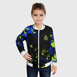 Бомбер детский Реал Мадрид фк, цвет: 3D-белый — фото 2