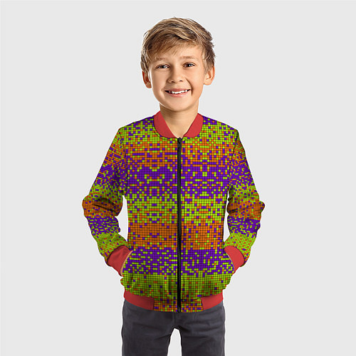 Детский бомбер Magic pixel / 3D-Красный – фото 3