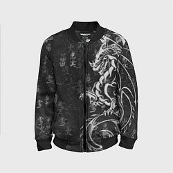 Детский бомбер White dragon - grunge