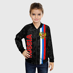 Бомбер детский Russia black style, цвет: 3D-черный — фото 2