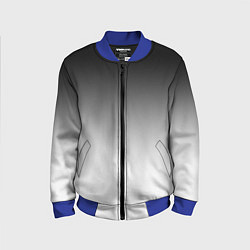 Бомбер детский Black and white gradient, цвет: 3D-синий