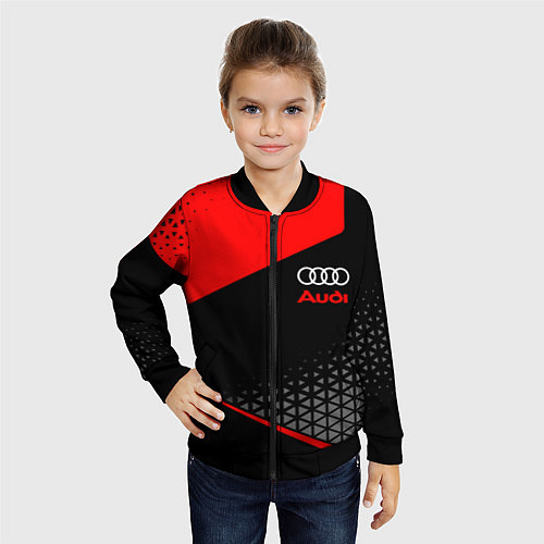Детский бомбер Ауди - sportwear / 3D-Черный – фото 4