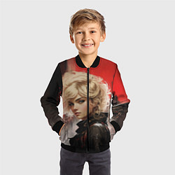 Бомбер детский Смотрящая за районом, цвет: 3D-черный — фото 2