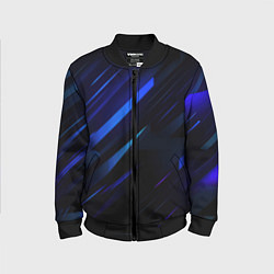 Детский бомбер Blue black texture