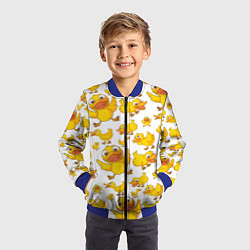 Бомбер детский Yellow ducklings, цвет: 3D-синий — фото 2
