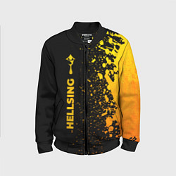 Бомбер детский Hellsing - gold gradient: по-вертикали, цвет: 3D-черный