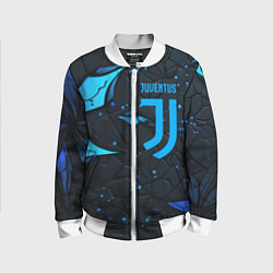 Бомбер детский Juventus abstract blue logo, цвет: 3D-белый