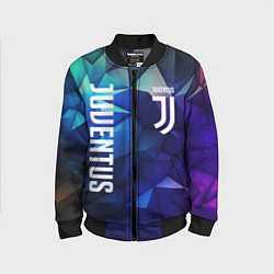 Бомбер детский Juventus logo blue, цвет: 3D-черный