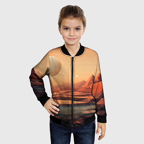 Детский бомбер Загадочная планета / 3D-Черный – фото 4