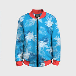 Бомбер детский Синие цветы - Vice city - new ver, цвет: 3D-красный