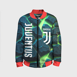 Бомбер детский Juventus green neon, цвет: 3D-красный