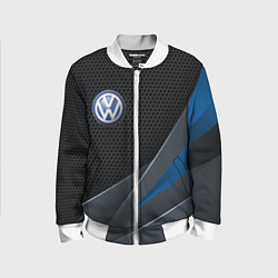 Бомбер детский Фольцваген - синяя броня, цвет: 3D-белый