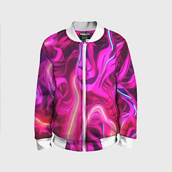 Детский бомбер Pink neon abstract