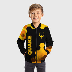 Бомбер детский Quake - gold gradient вертикально, цвет: 3D-черный — фото 2