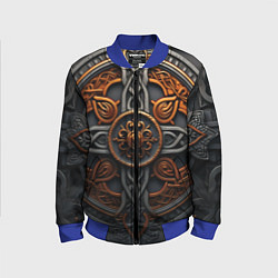 Бомбер детский Орнамент в викингском стиле, цвет: 3D-синий