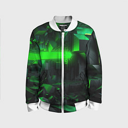 Детский бомбер Симметрия зеленых теней