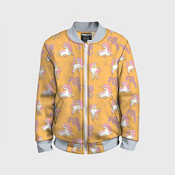 Детский бомбер Единорог цветная грива