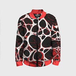 Детский бомбер Красная морская волна