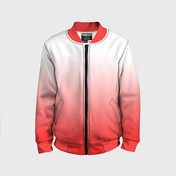 Бомбер детский Градиент бело-красный, цвет: 3D-красный