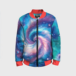 Бомбер детский Галактический тай-дай, цвет: 3D-красный