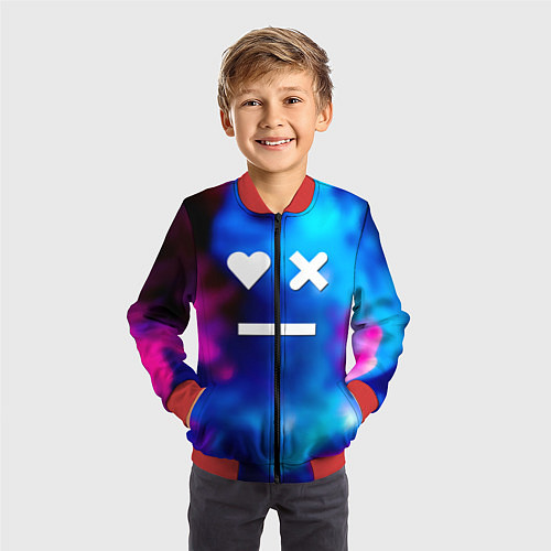 Детский бомбер Love death and robots serial gradient / 3D-Красный – фото 3